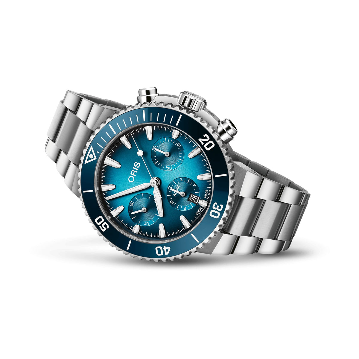 Oris Aquis Chronograph 43.5mm Blue Dial Men's Watch 01 771 7793 4155-07 8 23 01PEB