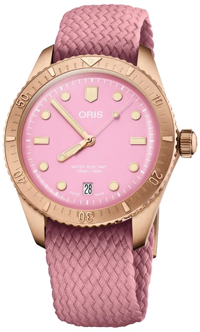 Oris Divers Sixty‑Five 'Cotton Candy' 38mm Pink Dial Men's Watch 01 733 7771 3158-07 3 19 04BRS