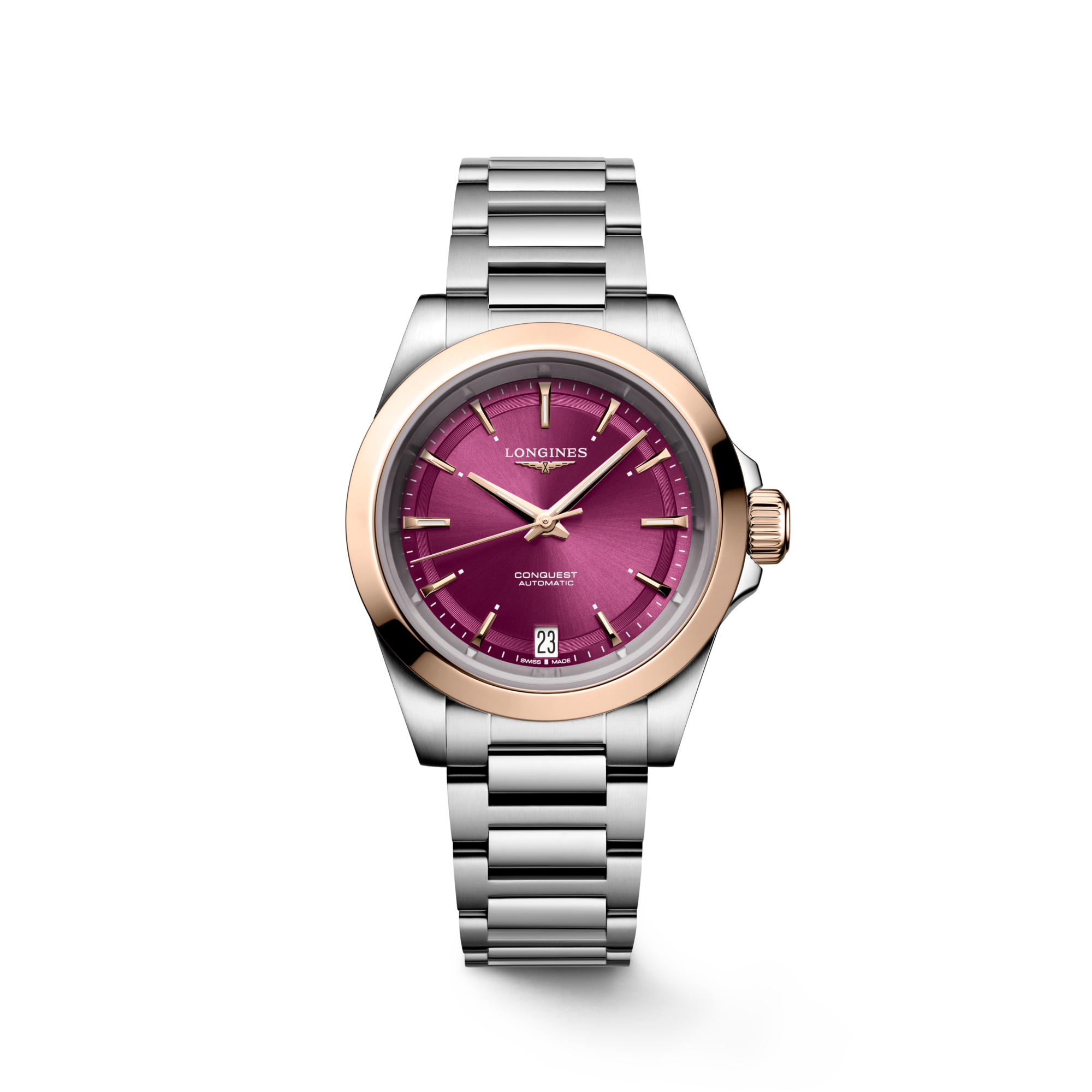 Longines Conquest 34mm Purple Dial Women's Watch L34305986