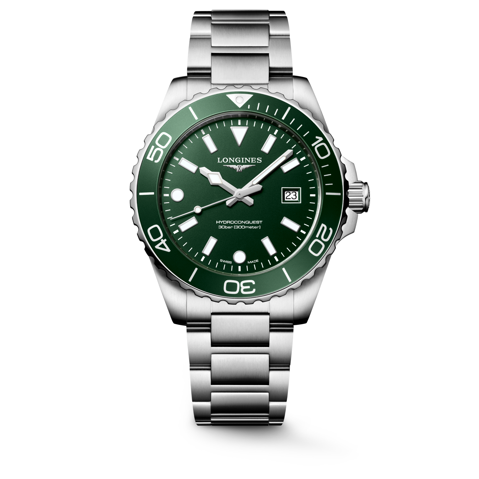 Longines HydroConquest 42mm Green Dial Men's Watch L37694066