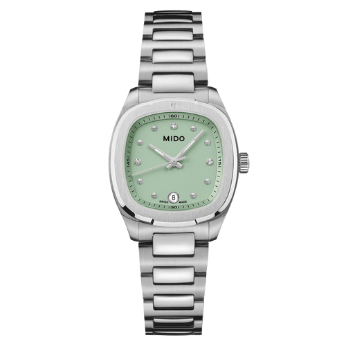 Mido Multifort TV 28 Quartz 28mm Green Dial Women's Watch M0491101109600