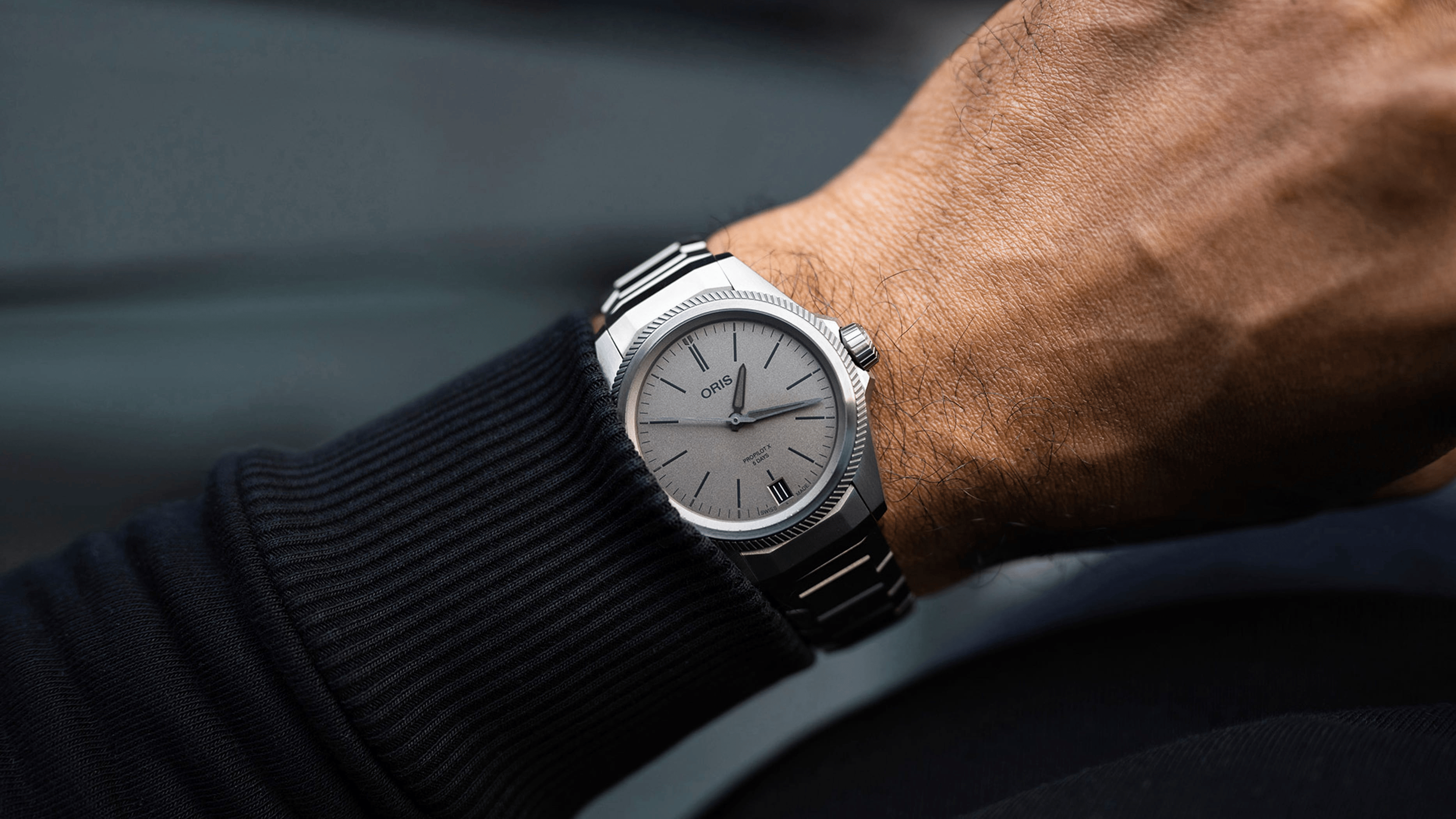 Oris ProPilot X Calibre 400 39mm Grey Dial Men's Watch 01 400 7778 7153-07 7 20 01TLC