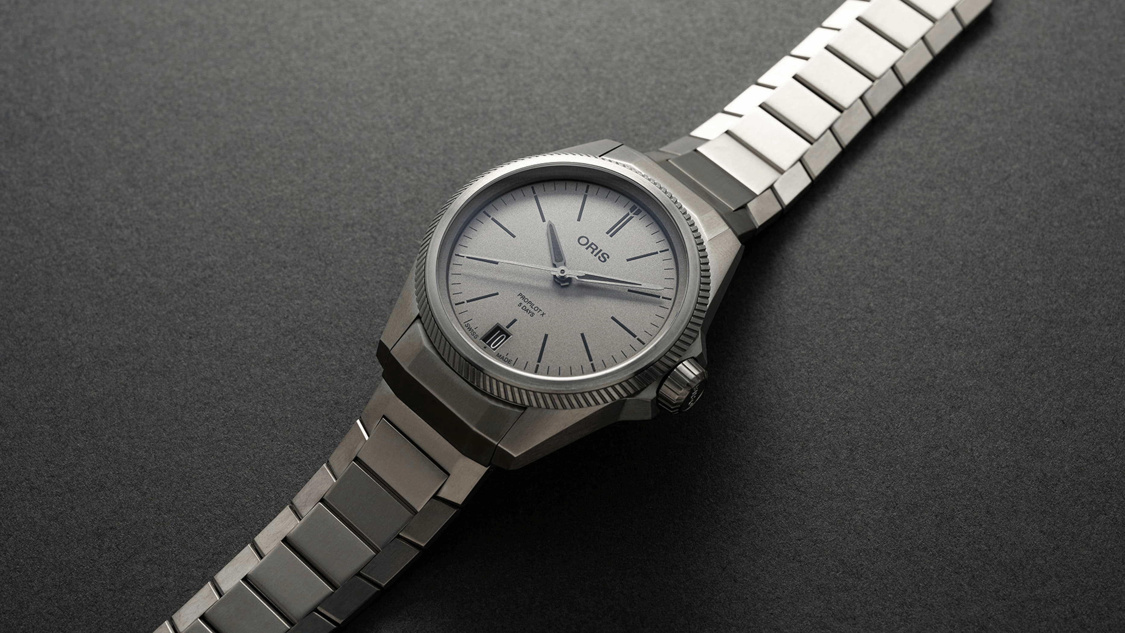 Oris ProPilot X Calibre 400 39mm Grey Dial Men's Watch 01 400 7778 7153-07 7 20 01TLC