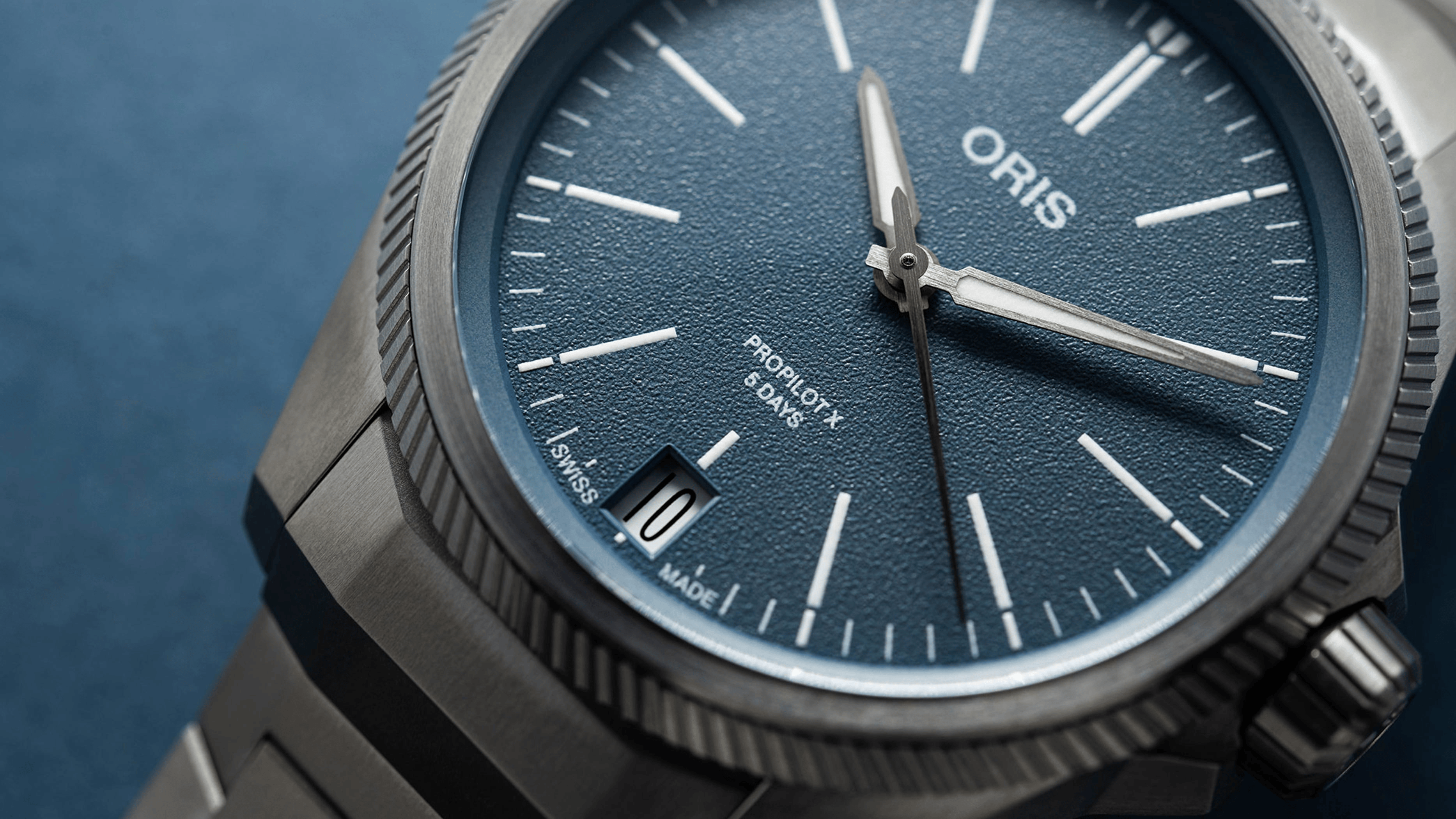 Oris ProPilot X Calibre 400 39mm Blue Dial Men's Watch 01 400 7778 7155-07 7 20 01TLC