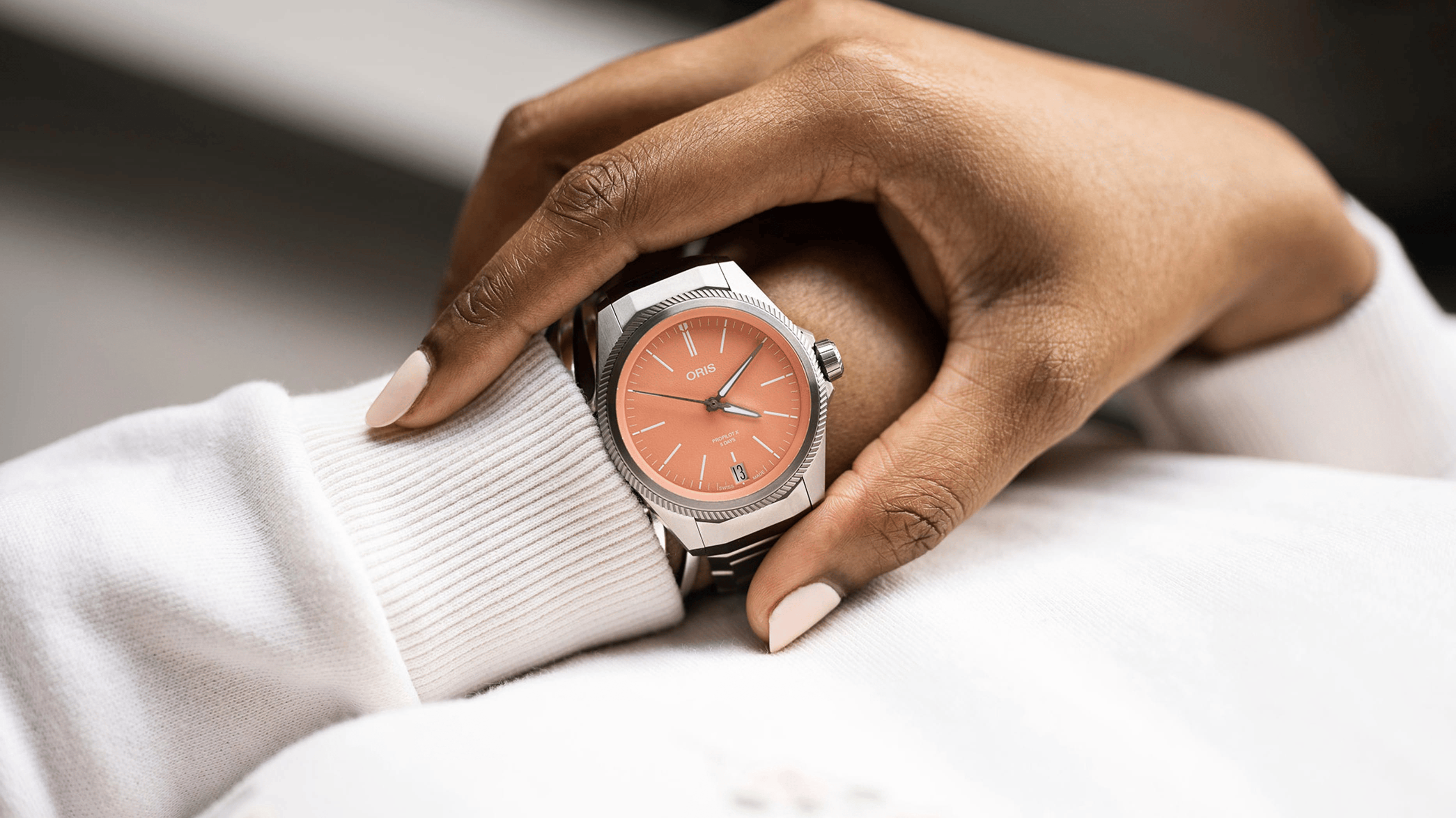 Oris ProPilot X Calibre 400 39mm Pink Dial Men's Watch 01 400 7778 7158-07 7 20 01TLC