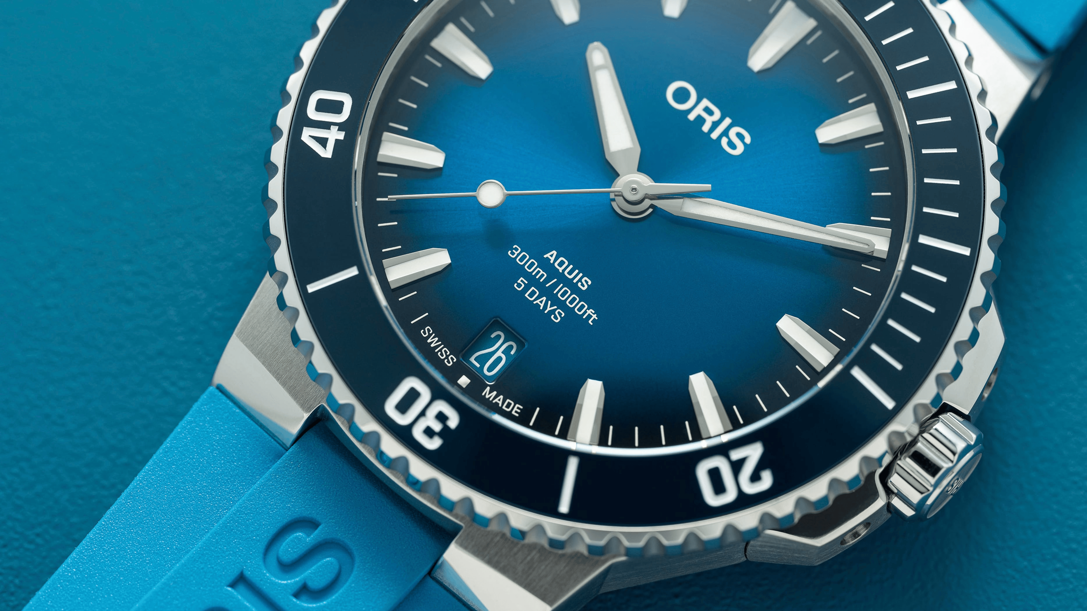 Oris Aquis Date Calibre 400 43.5mm Blue Dial Men's Watch 01 400 7790 4135-07 4 23 45EB