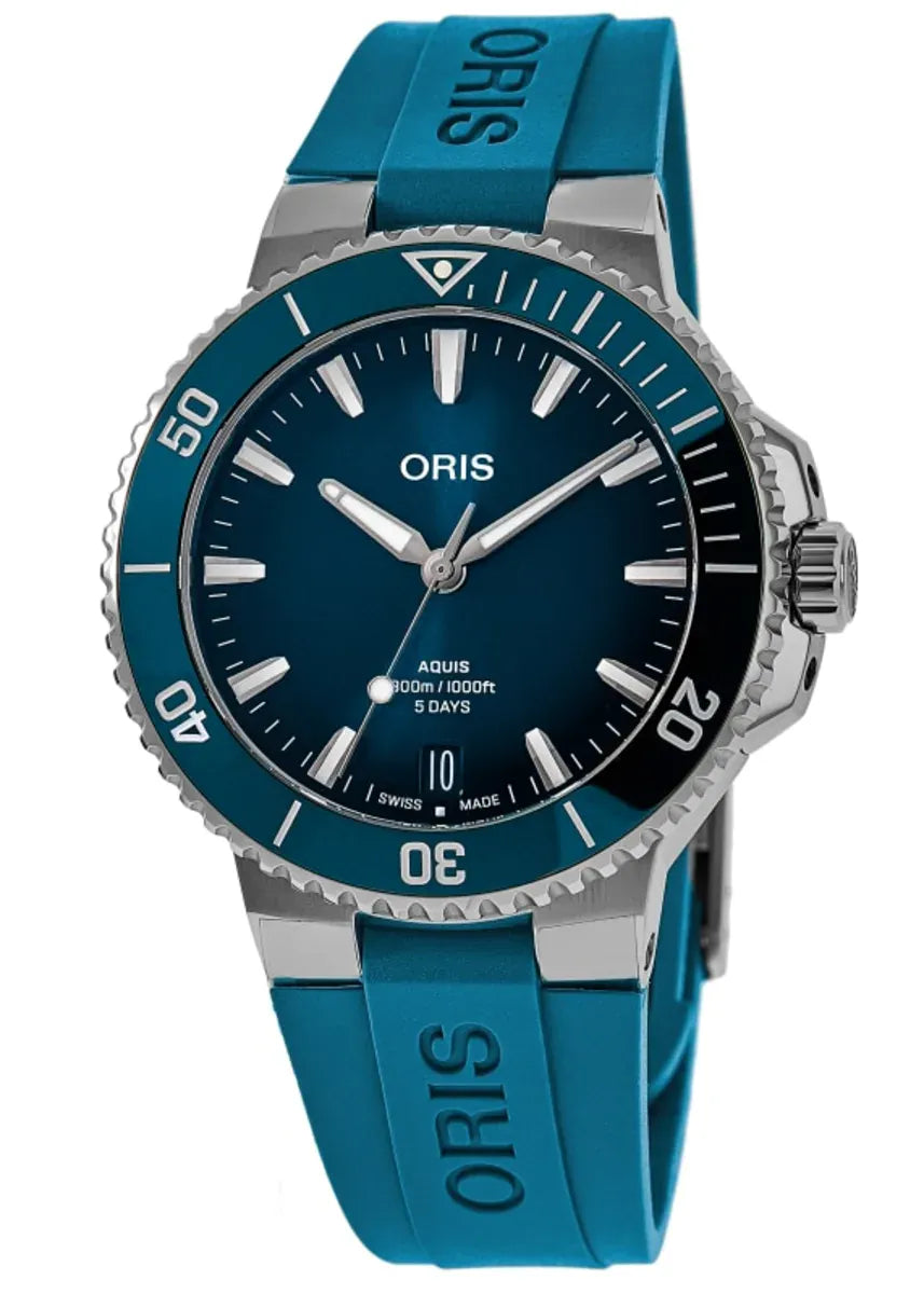 Oris Aquis Date Calibre 400 43.5mm Blue Dial Men's Watch 01 400 7790 4135-07 4 23 45EB