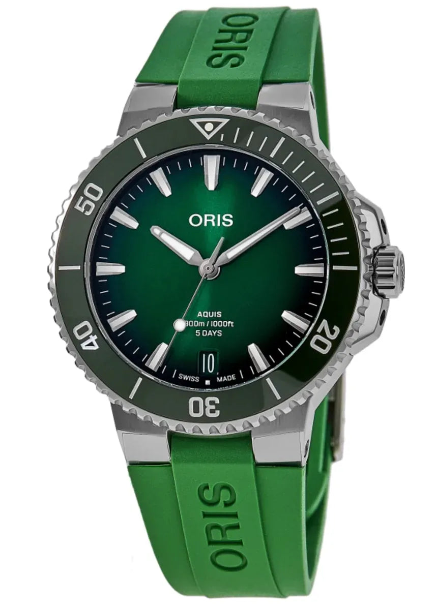 Oris Aquis Date Calibre 400 43.5mm Green Dial Men's Watch 01 400 7790 4157-07 4 23 47EB