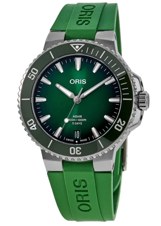 Oris Aquis Date Calibre 400 43.5mm Green Dial Men's Watch 01 400 7790 4157-07 4 23 47EB
