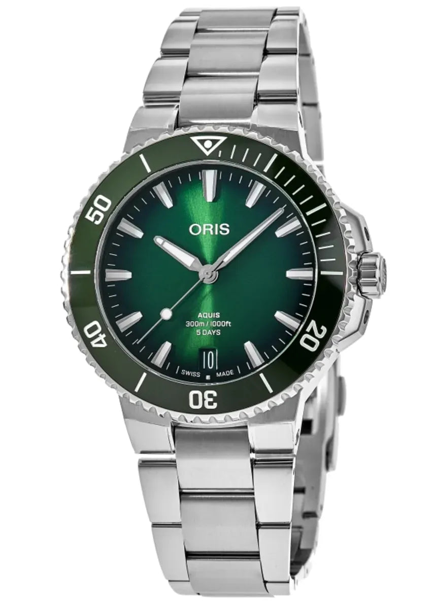 Oris Aquis Date Calibre 400 43.5mm Green Dial Men's Watch 01 400 7790 4157-07 8 23 02PEB