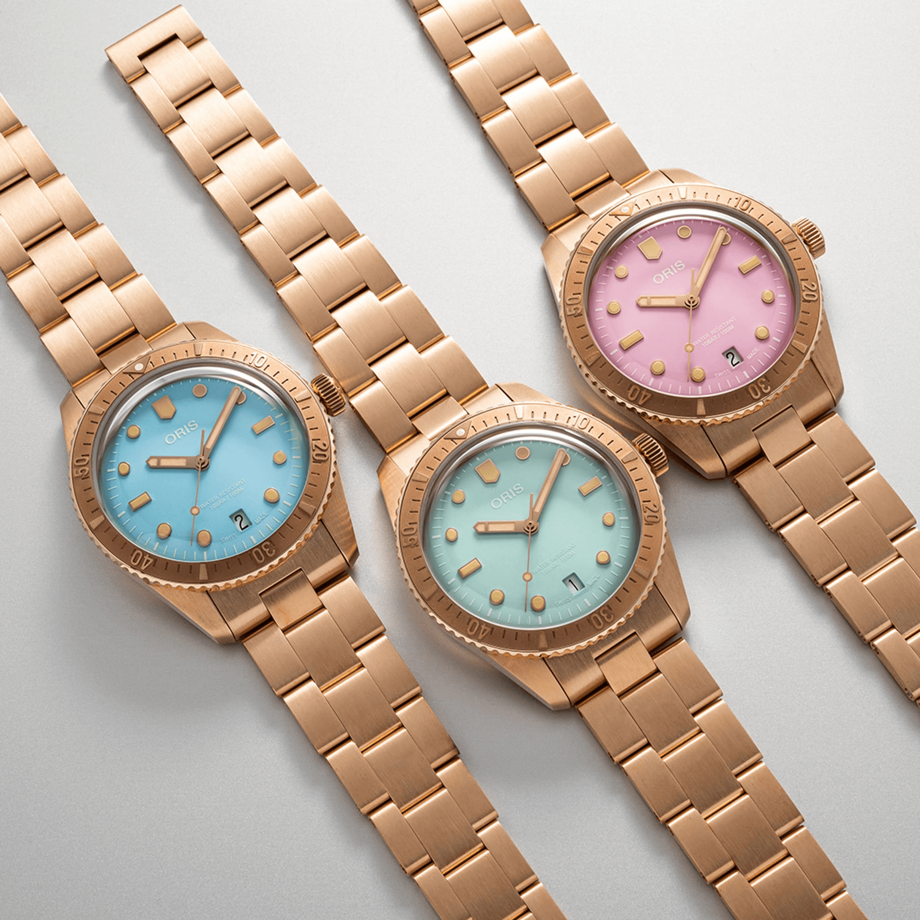 Oris Divers Sixty‑Five 'Cotton Candy' 38mm Blue Dial Men's Watch 01 733 7771 3155-07 8 19 15