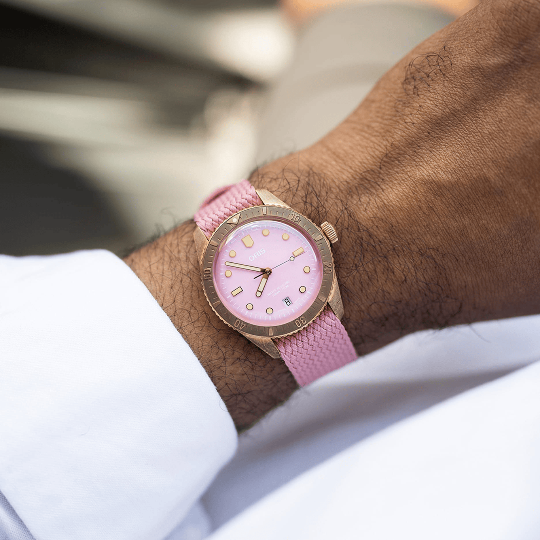Oris Divers Sixty‑Five 'Cotton Candy' 38mm Pink Dial Men's Watch 01 733 7771 3158-07 3 19 04BRS