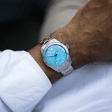 Oris Divers Sixty‑Five 'Cotton Candy' 38mm Blue Dial Men's Watch 01 733 7771 4055-07 8 19 18