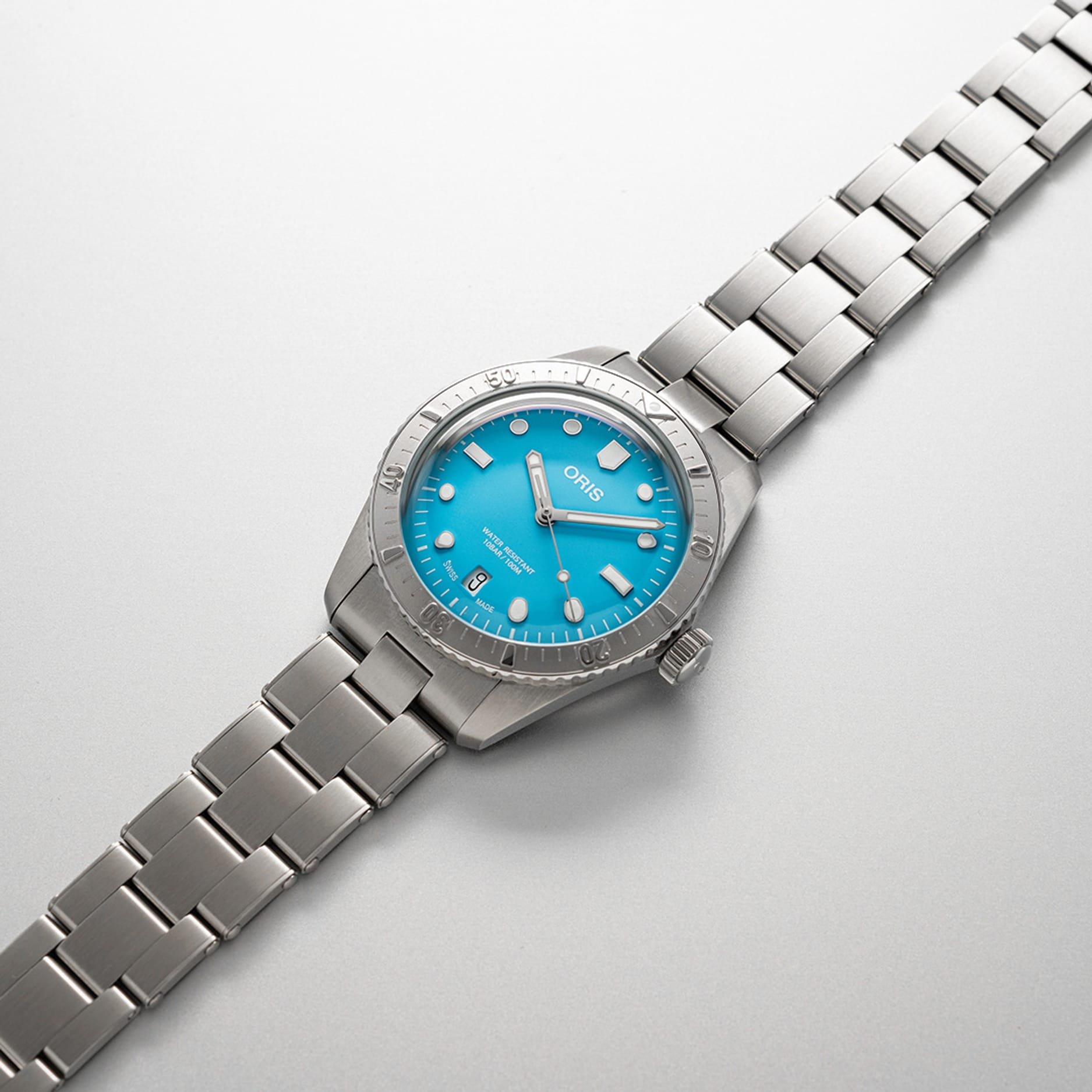 Oris Divers Sixty‑Five 'Cotton Candy' 38mm Blue Dial Men's Watch 01 733 7771 4055-07 8 19 18