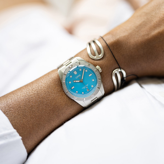 Oris Divers Sixty‑Five 'Cotton Candy' 38mm Blue Dial Men's Watch 01 733 7771 4055-07 8 19 18