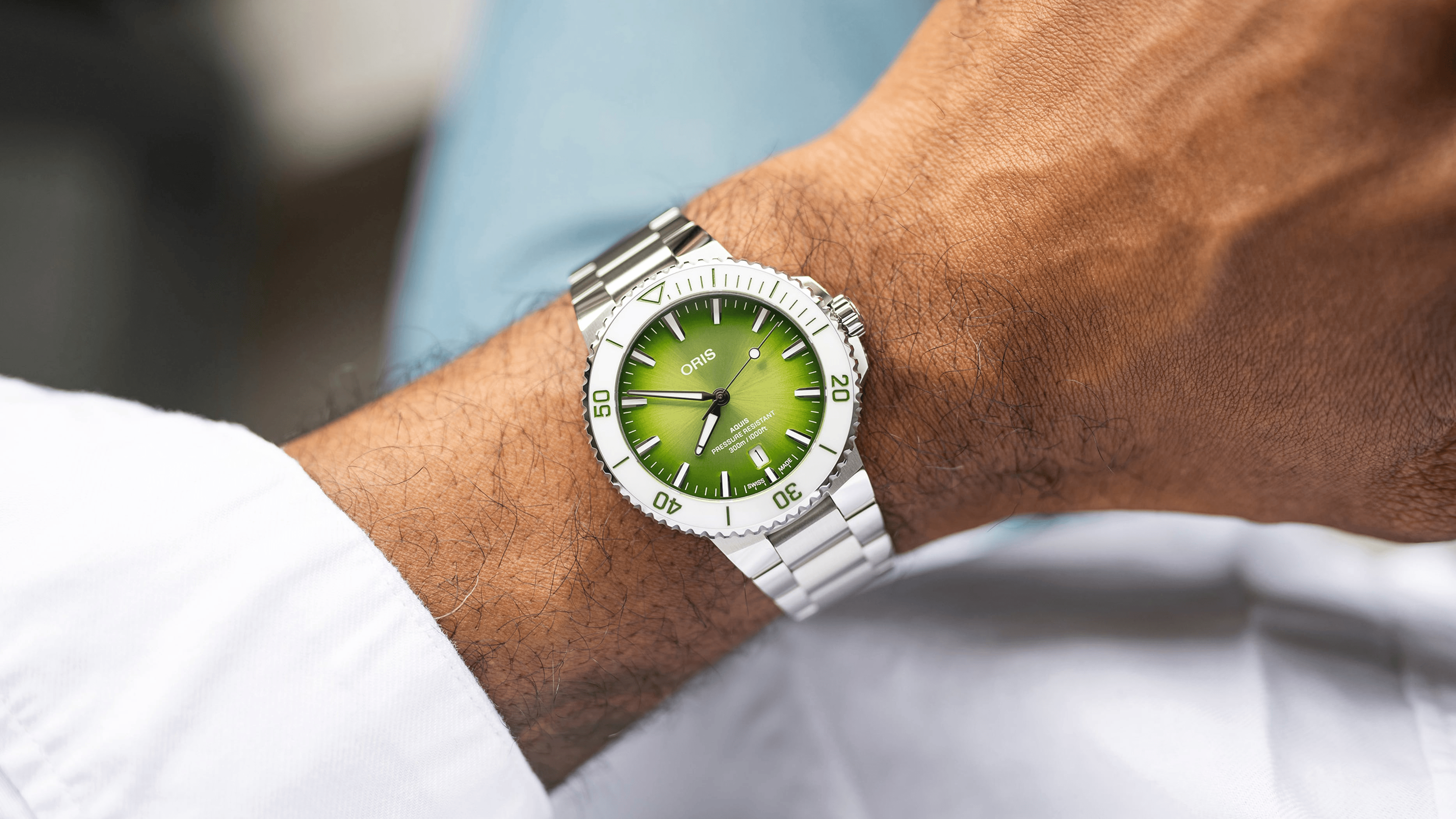 Oris Aquis Date Taste of Summer 41.50mm Green Dial Men's Watch 01 733 7787 4137-07 8 22 04PEB