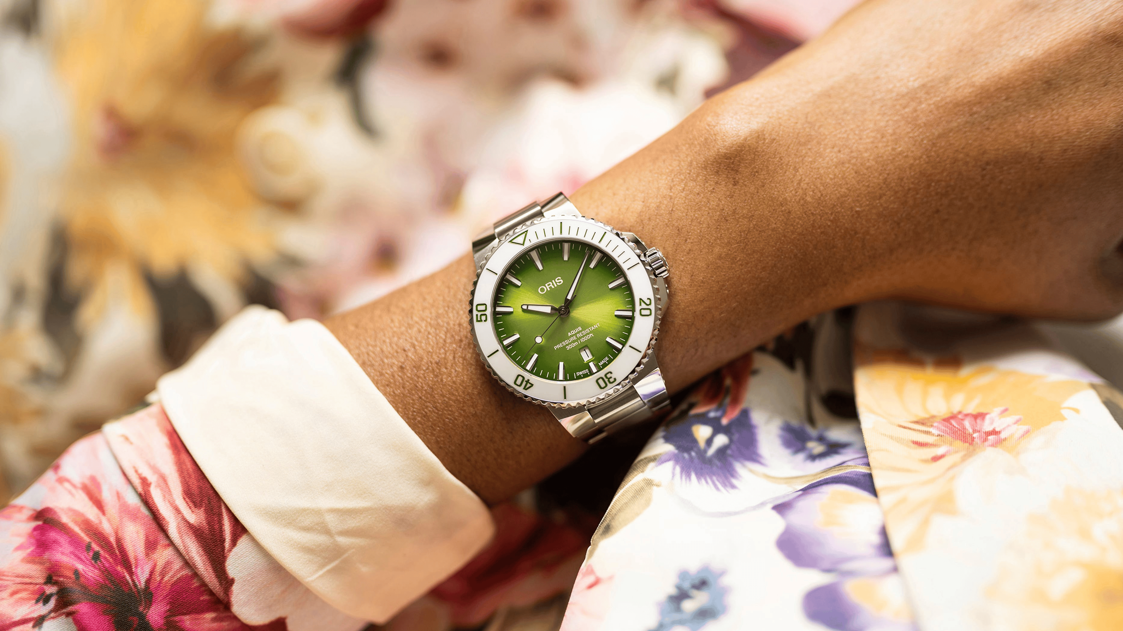 Oris Aquis Date Taste of Summer 41.50mm Green Dial Men's Watch 01 733 7787 4137-07 8 22 04PEB