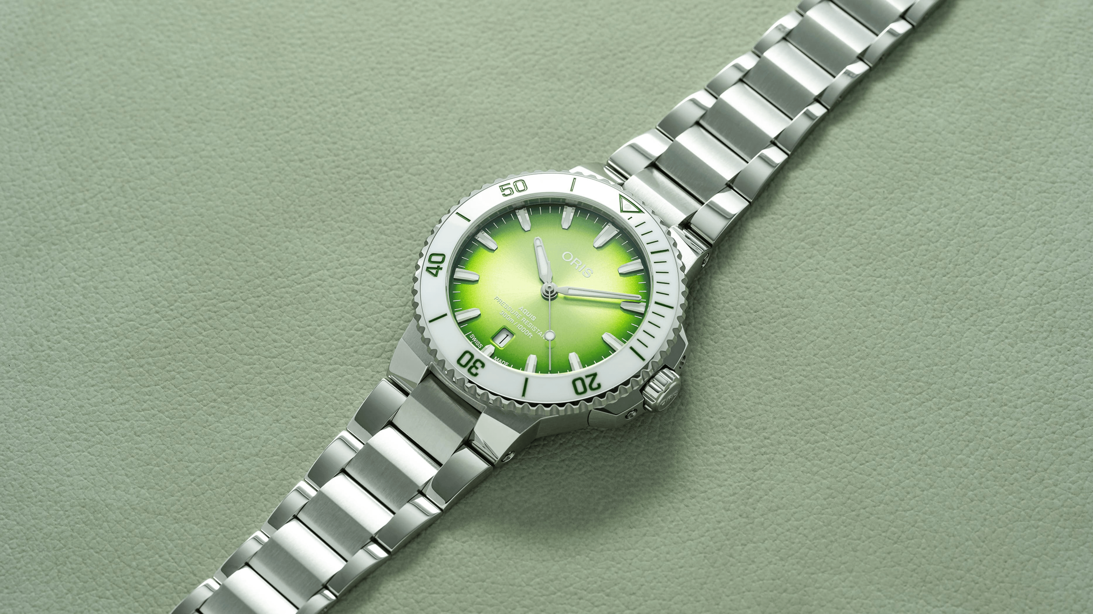 Oris Aquis Date Taste of Summer 41.50mm Green Dial Men's Watch 01 733 7787 4137-07 8 22 04PEB