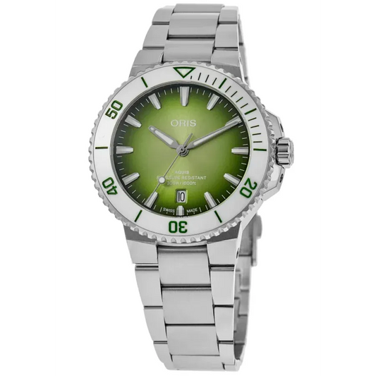 Oris Aquis Date Taste of Summer 41.50mm Green Dial Men's Watch 01 733 7787 4137-07 8 22 04PEB