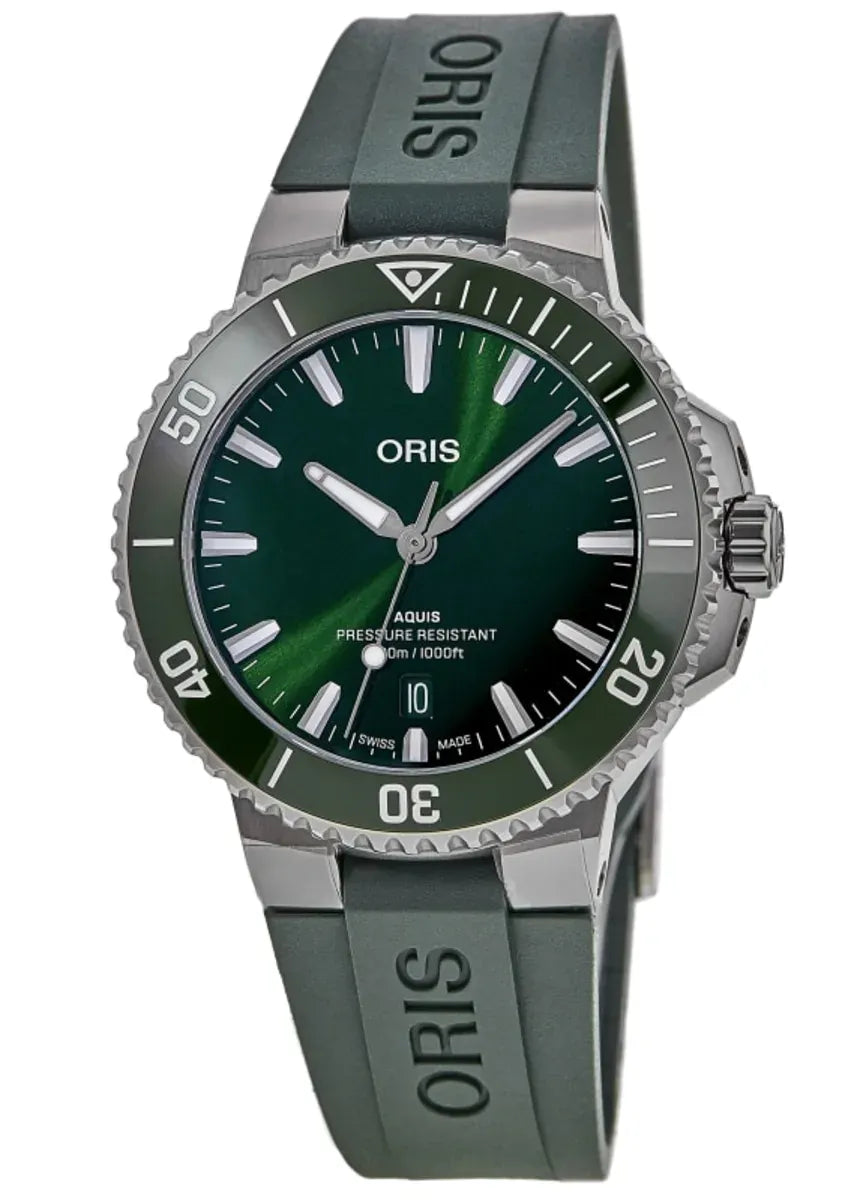 Oris Aquis Date 41.5mm Green Dial Men's Watch 01 733 7787 4157-07 4 22 37FC