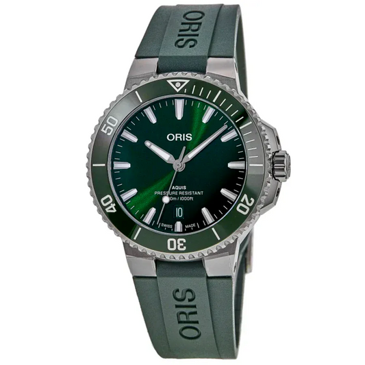 Oris Aquis Date 43.5mm Green Dial Men's Watch 01 733 7789 4157-07 4 23 37FC
