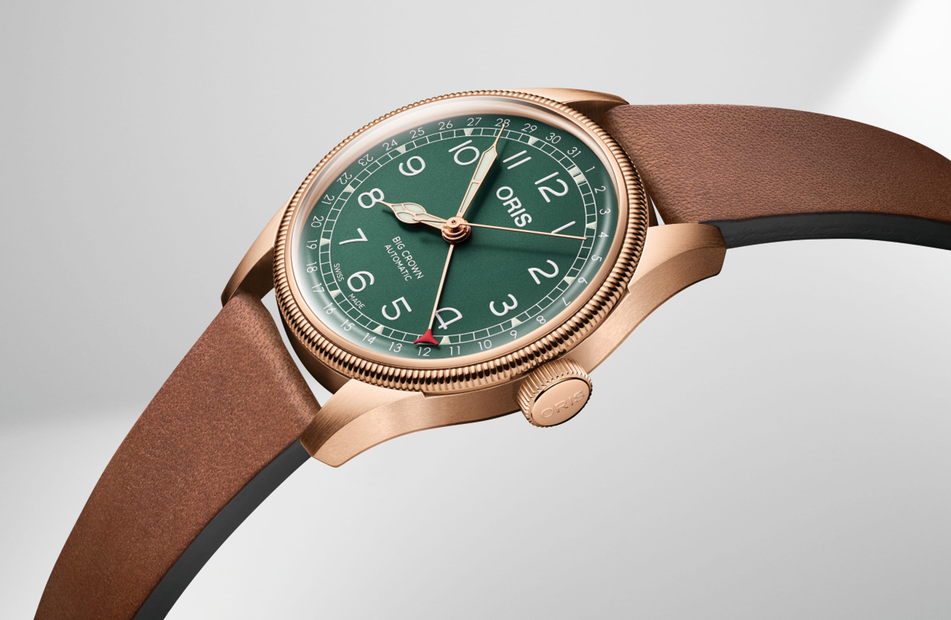 Oris Big Crown Pointer Date 80th Anniversary Edition 40mm Green Dial Men's Watch 01 754 7741 3167-07 5 20 58BR