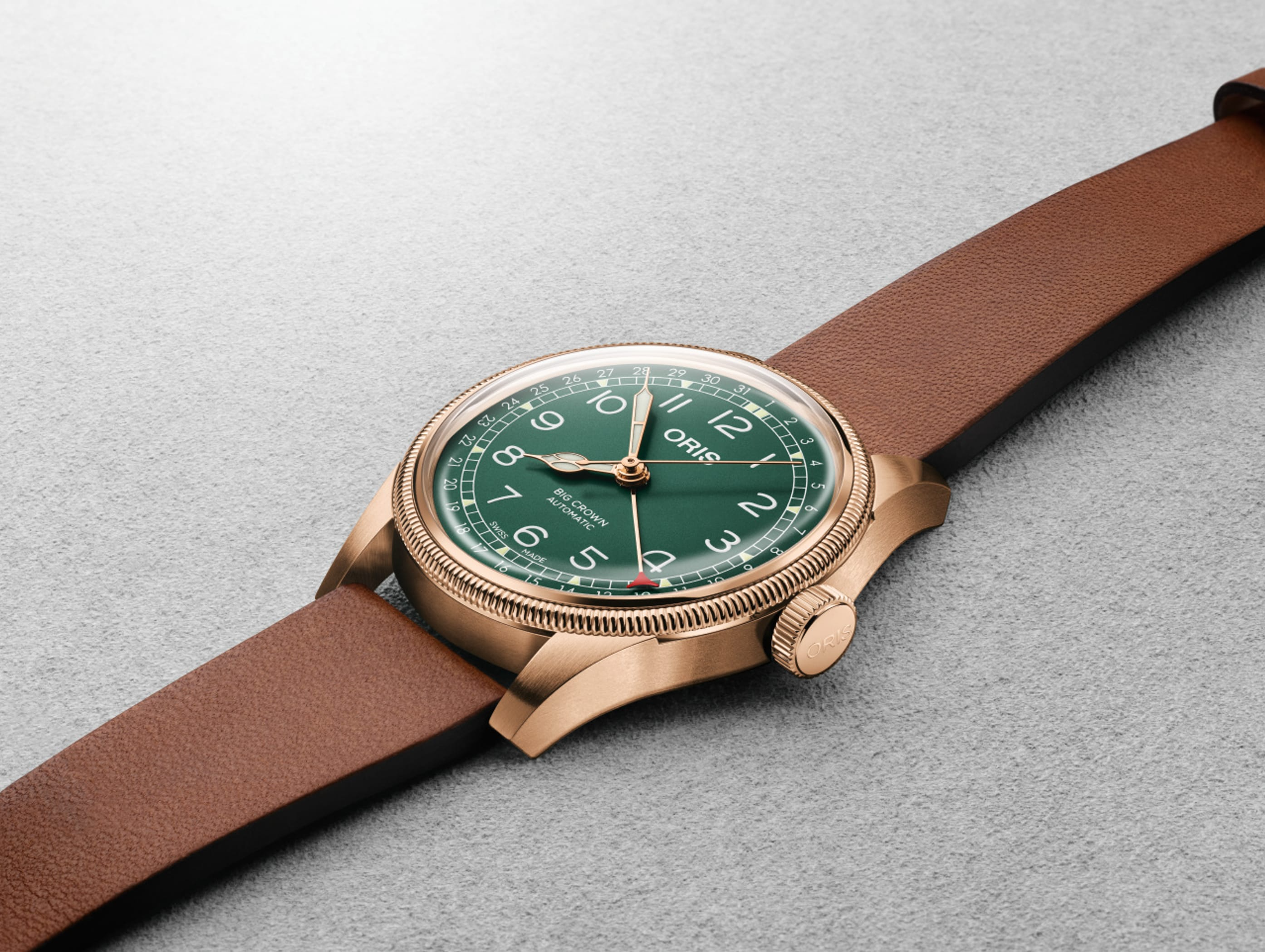 Oris Big Crown Pointer Date 80th Anniversary Edition 40mm Green Dial Men's Watch 01 754 7741 3167-07 5 20 58BR