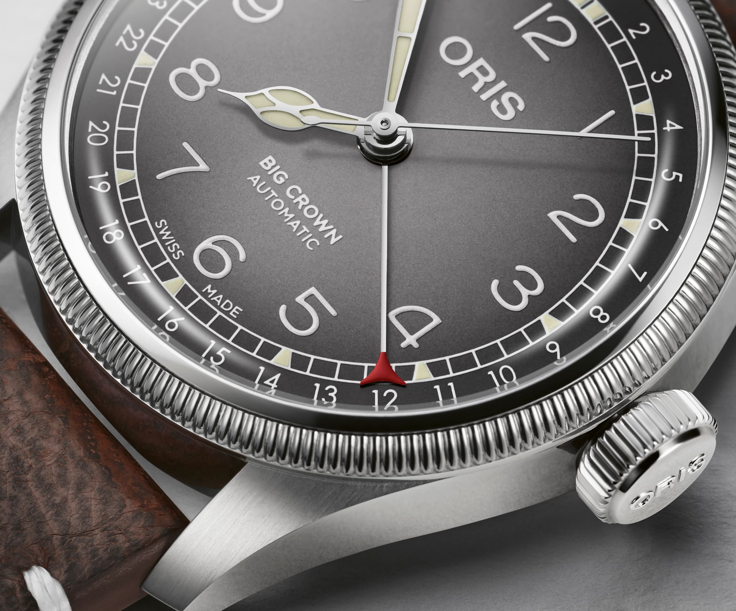 Oris Big Crown Oris x Cervo Volante 38mm Grey Dial Men's Watch 01 754 7779 4063-Set