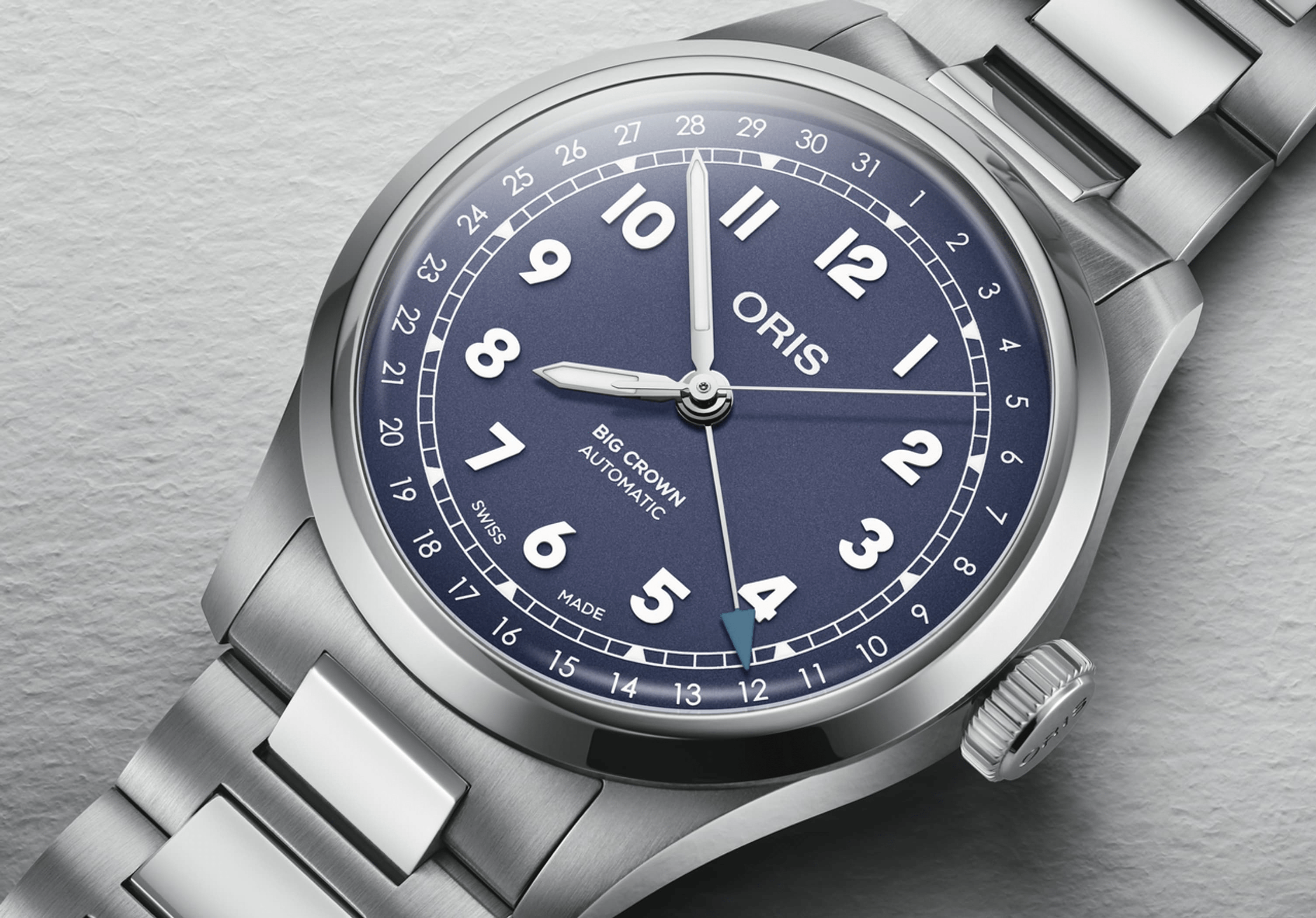 Oris Big Crown Pointer Date 40mm Purple Dial Steel Men's Watch 01 754 7798 4068-07 8 20 06