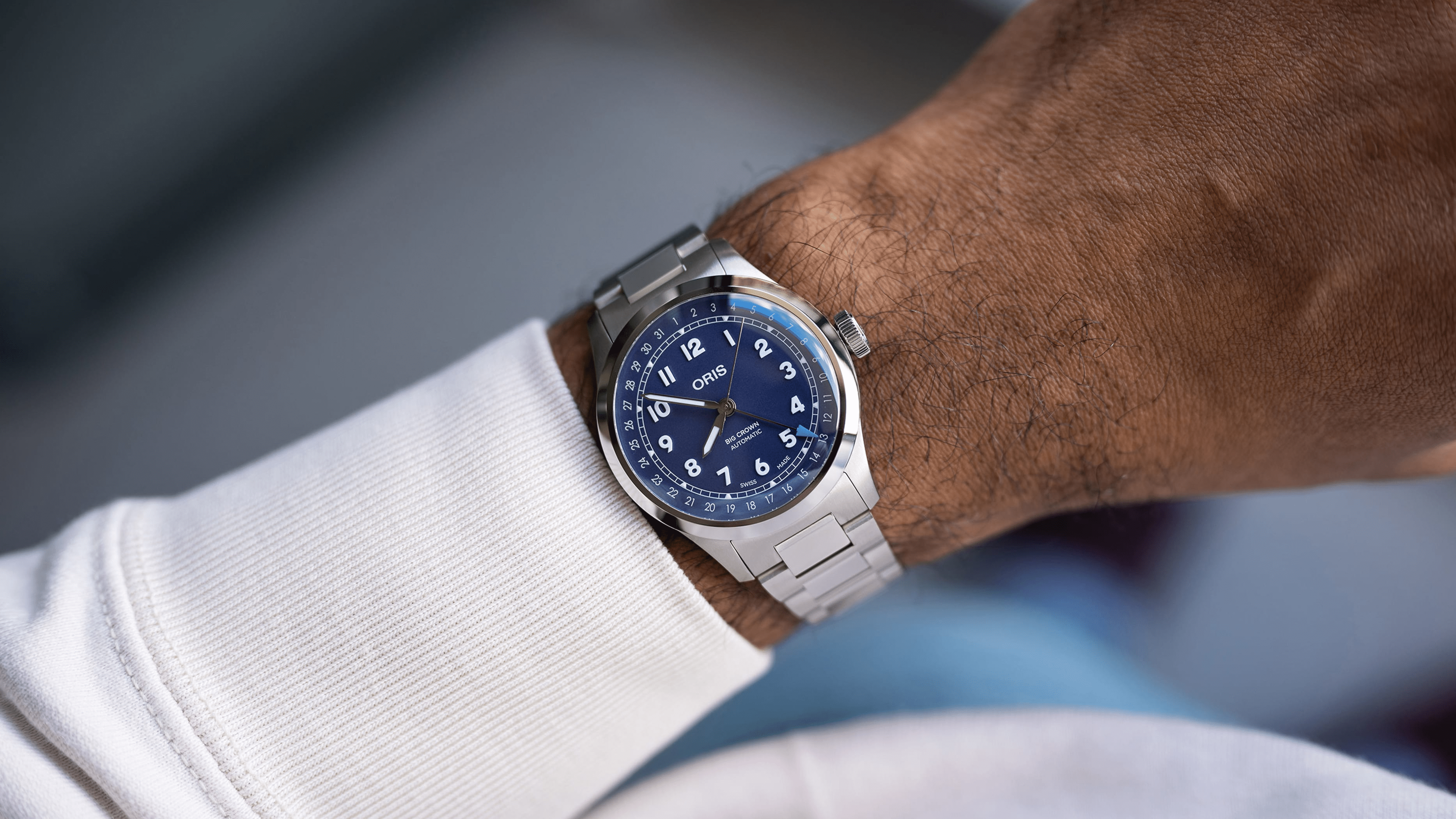 Oris Big Crown Pointer Date 40mm Purple Dial Steel Men's Watch 01 754 7798 4068-07 8 20 06