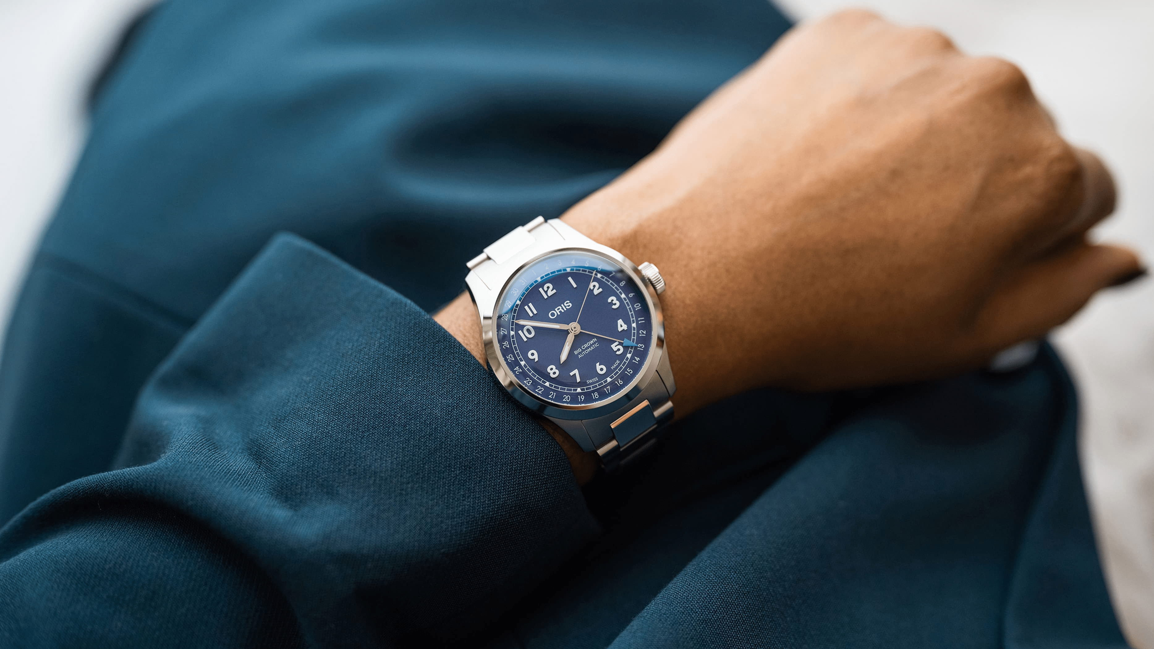 Oris Big Crown Pointer Date 40mm Purple Dial Steel Men's Watch 01 754 7798 4068-07 8 20 06