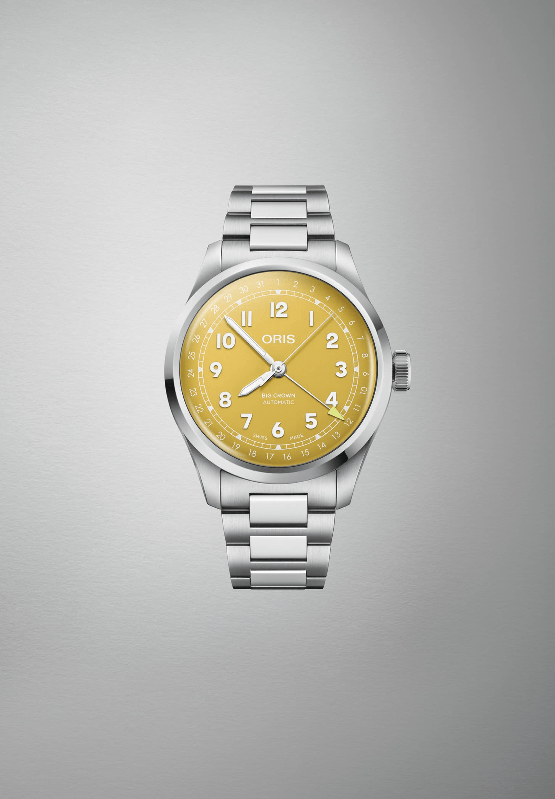 Oris Big Crown Pointer Date 40mm Yellow Dial Men's Watch 01 754 7798 4069-07 8 20 06