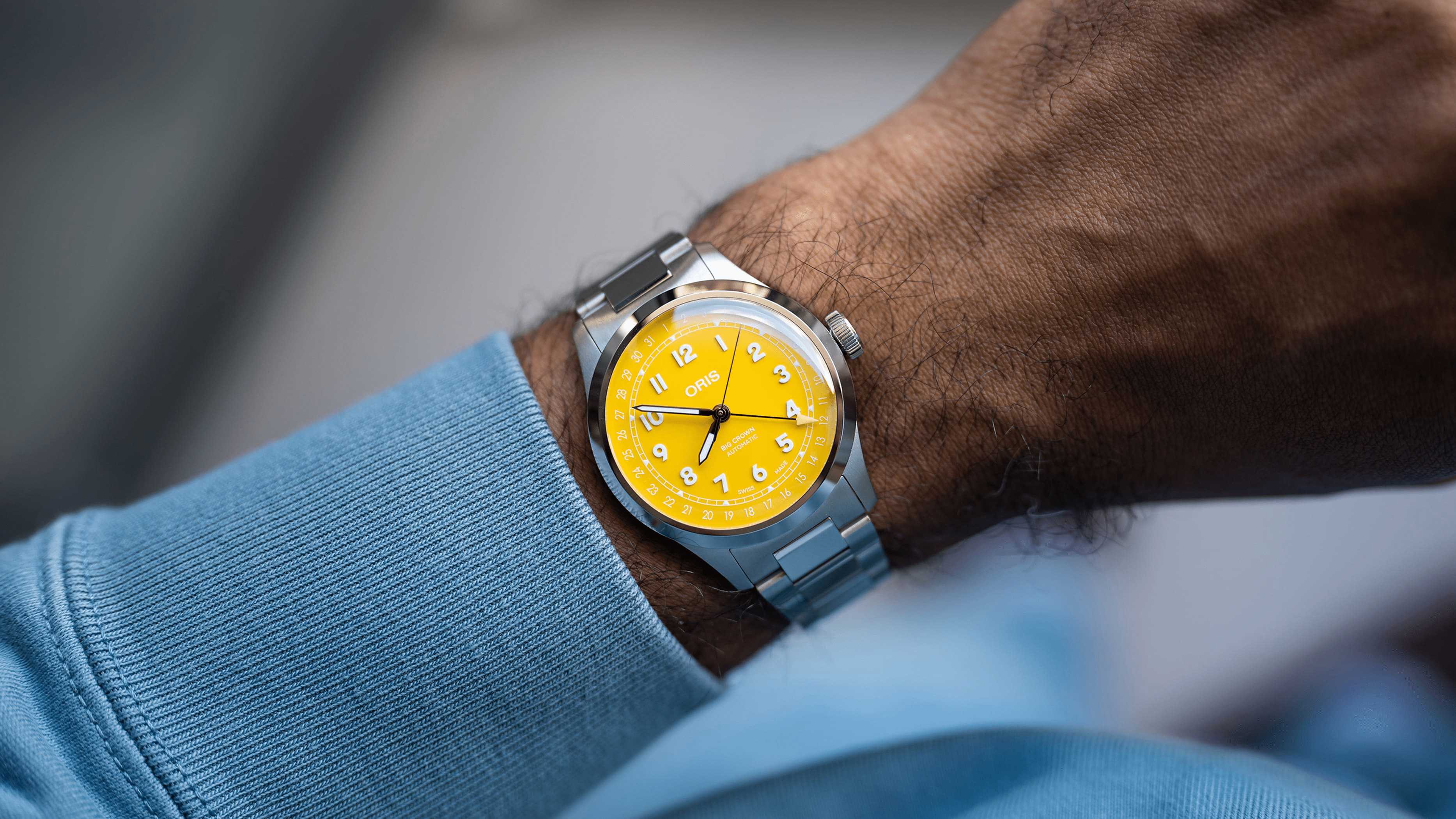 Oris Big Crown Pointer Date 40mm Yellow Dial Men's Watch 01 754 7798 4069-07 8 20 06