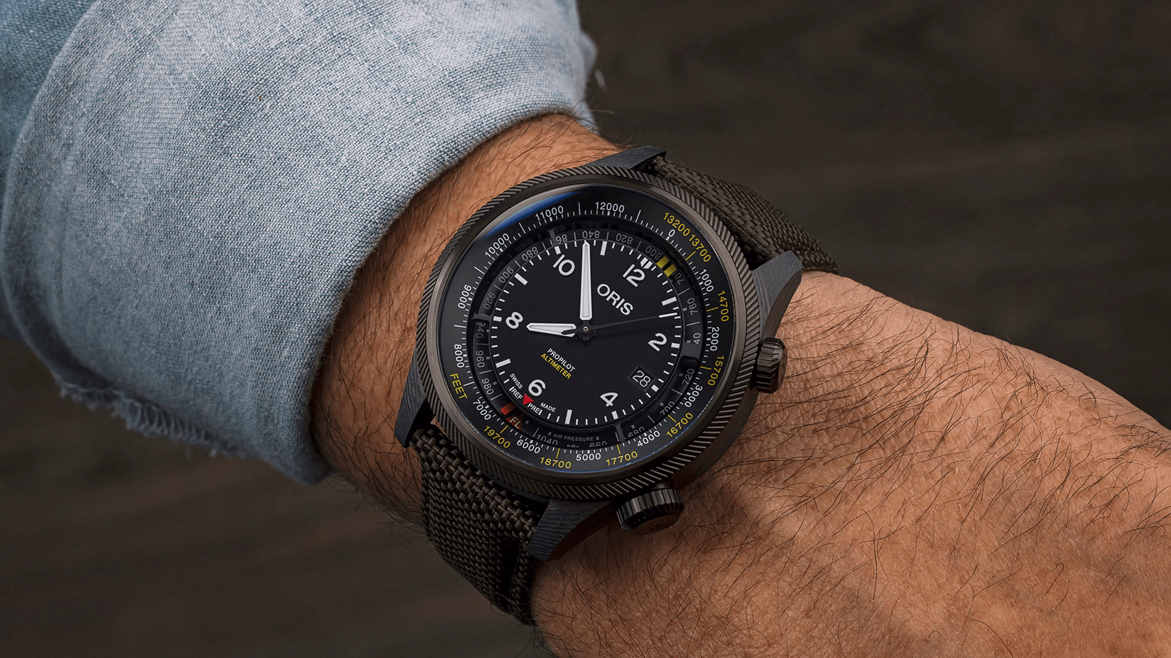 Oris ProPilot Altimeter - Feet Scale 47mm Black Dial Men's Watch 01 793 7775 8734-Set
