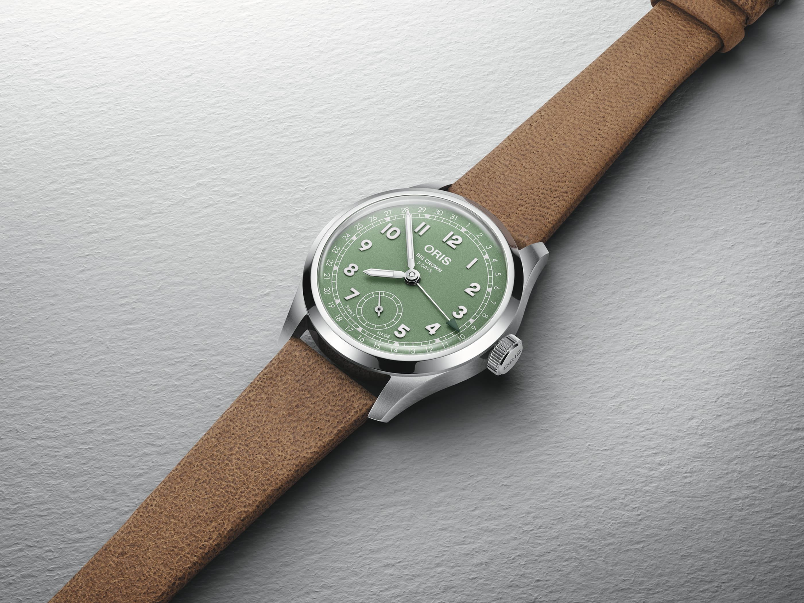 Oris Big Crown Pointer Date Calibre 403 40mm Green Dial Men's Watch 01 403 7799 4067-07 6 20 09FC