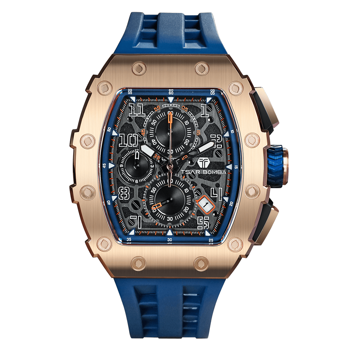 Tsar Bomba Elemental 43mm Blue Dial Men's Watch TB8204Q-41