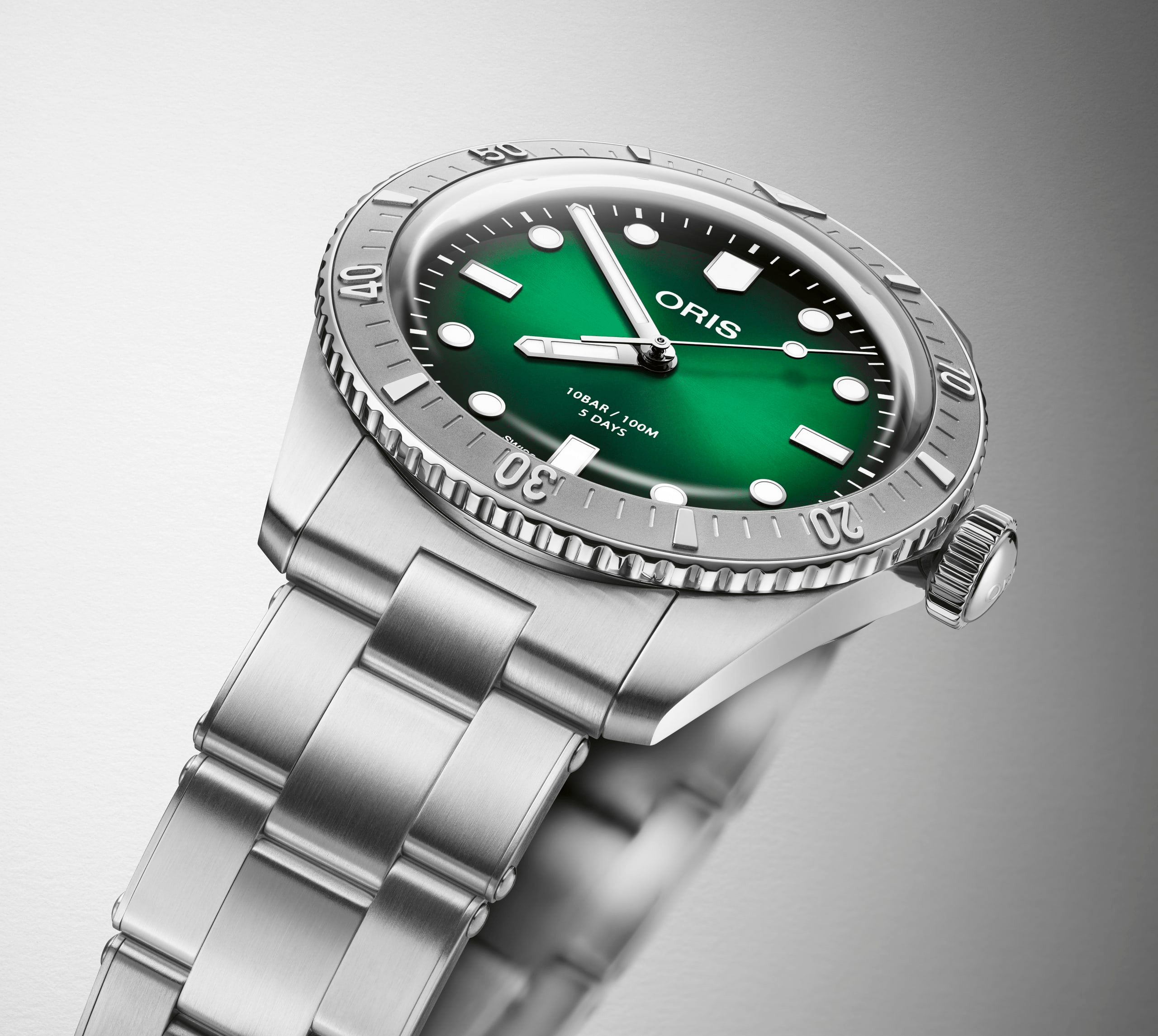 Oris Divers Sixty-Five Calibre 400 Green Dial Men's Watch 01 400 7774 4057-07 8 19 18