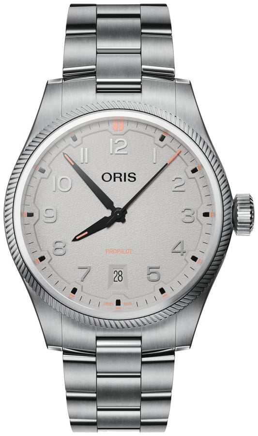 Oris ProPilot Date 41mm Grey Dial Men's Watch 01 733 7805 4163-07 8 20 04LC