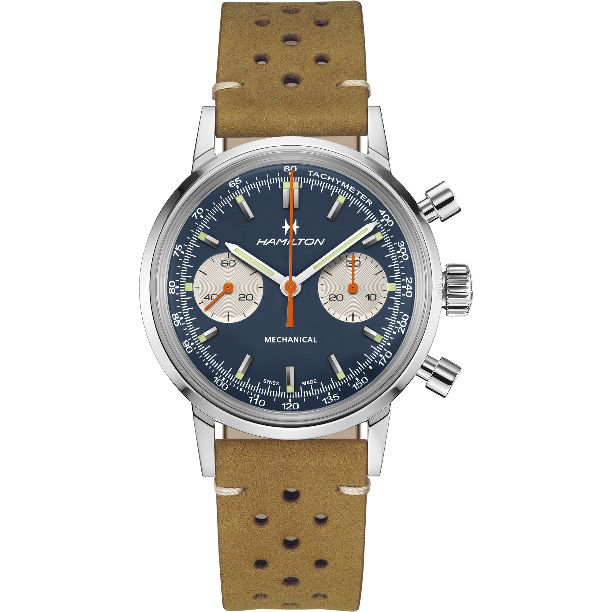 Hamilton American Classic Intra-Matic Chronograph H 40mm Blue Dial Men's Watch H38429541