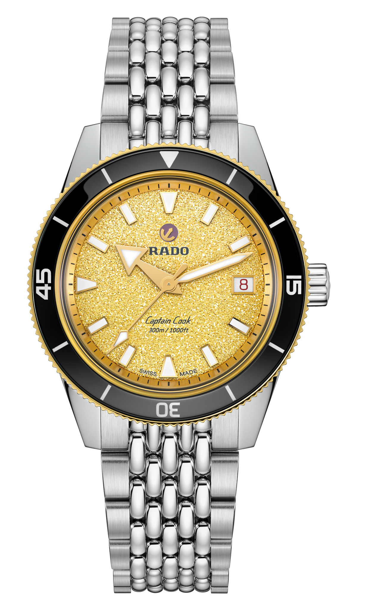 Rado Captain Cook Automatic 39mm Gold Dial Men's Watch R32223258