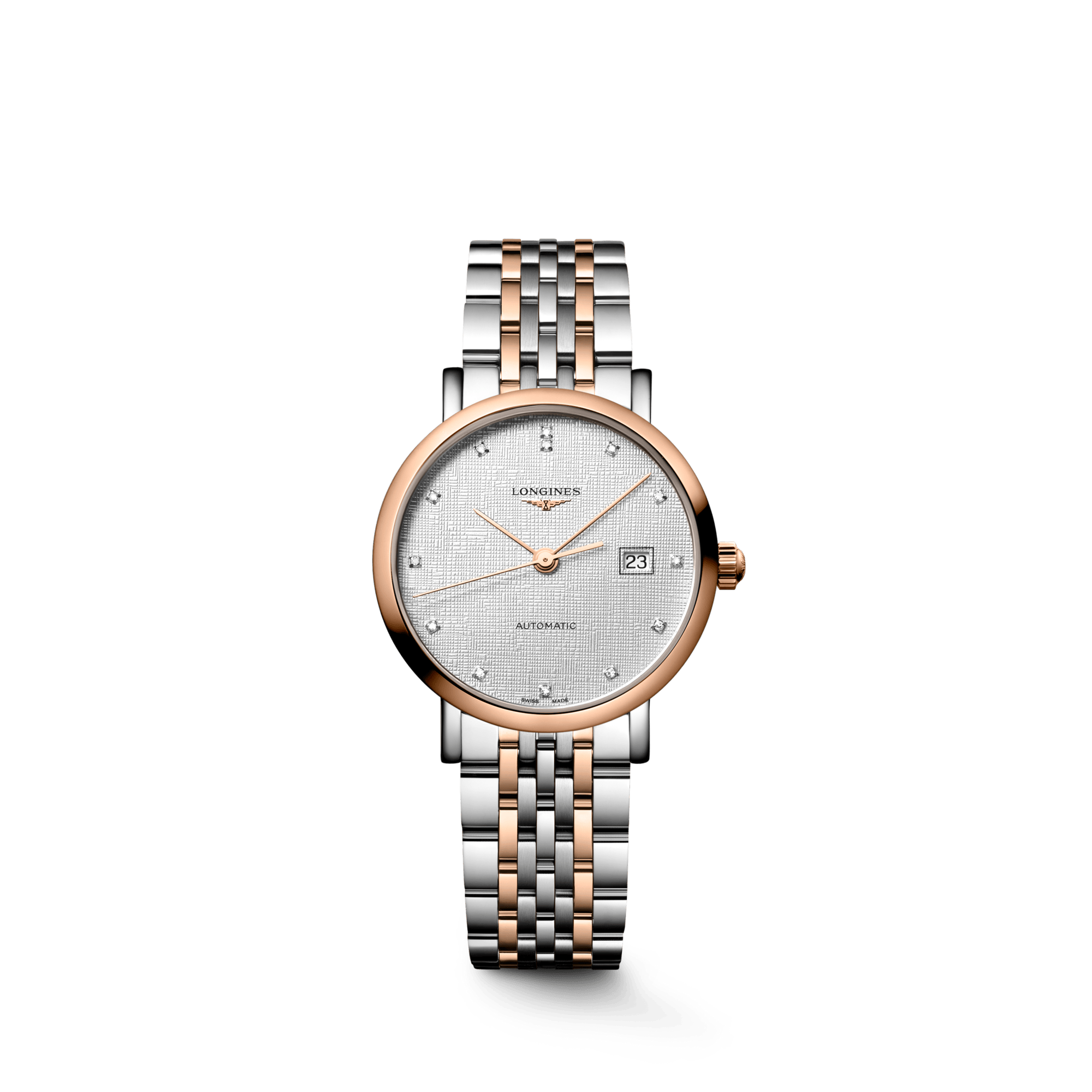 Longines Elegant Collection 29mm Striped Silver Dial Women's Watch L4.310.5.79.7