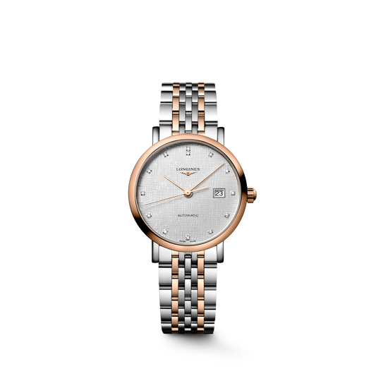 Longines Elegant Collection 29mm Striped Silver Dial Women's Watch L4.310.5.79.7