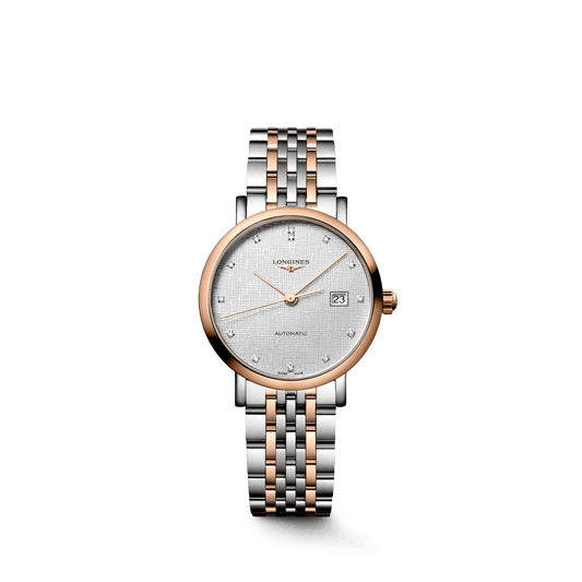 Longines Elegant Collection 29mm Striped Silver Dial Women's Watch L4.310.5.79.7