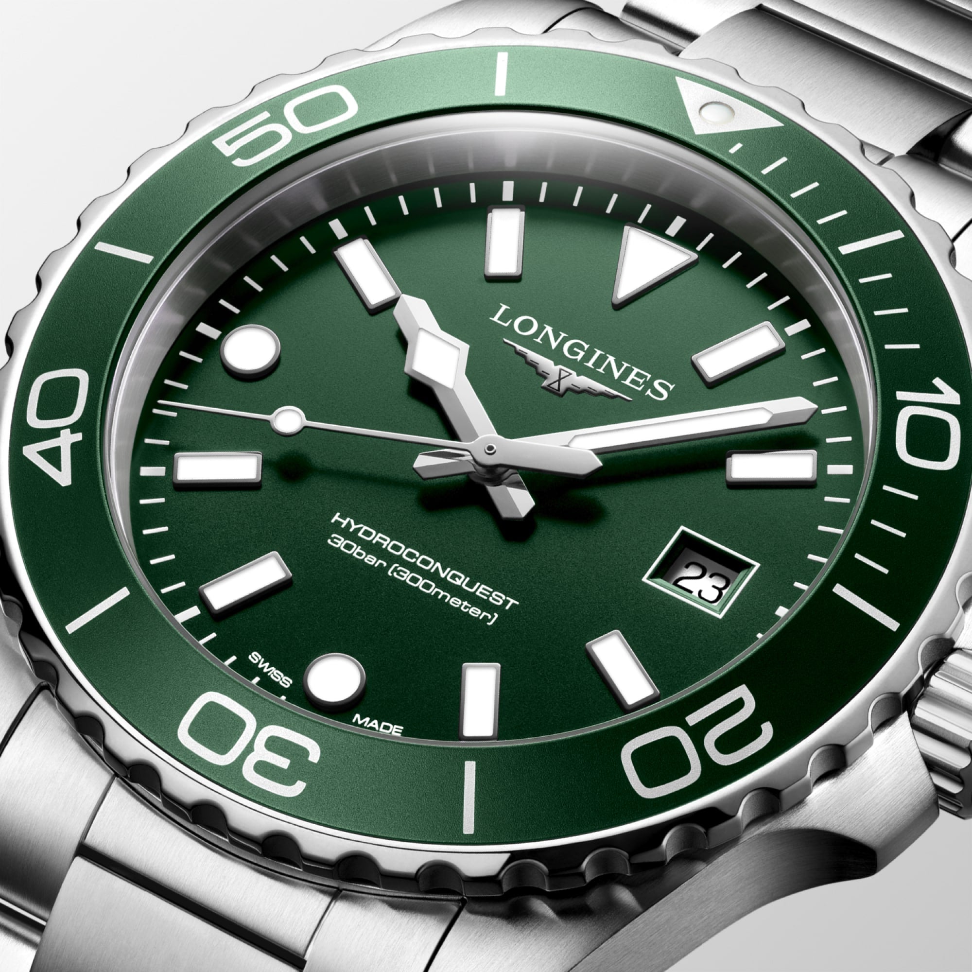 Longines HydroConquest 42mm Green Dial Men's Watch L37694066