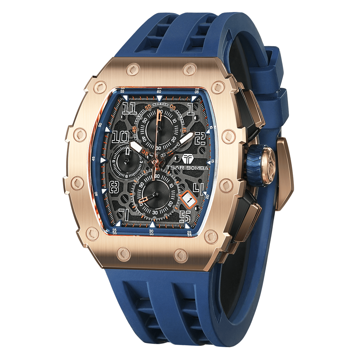 Tsar Bomba Elemental 43mm Blue Dial Men's Watch TB8204Q-41