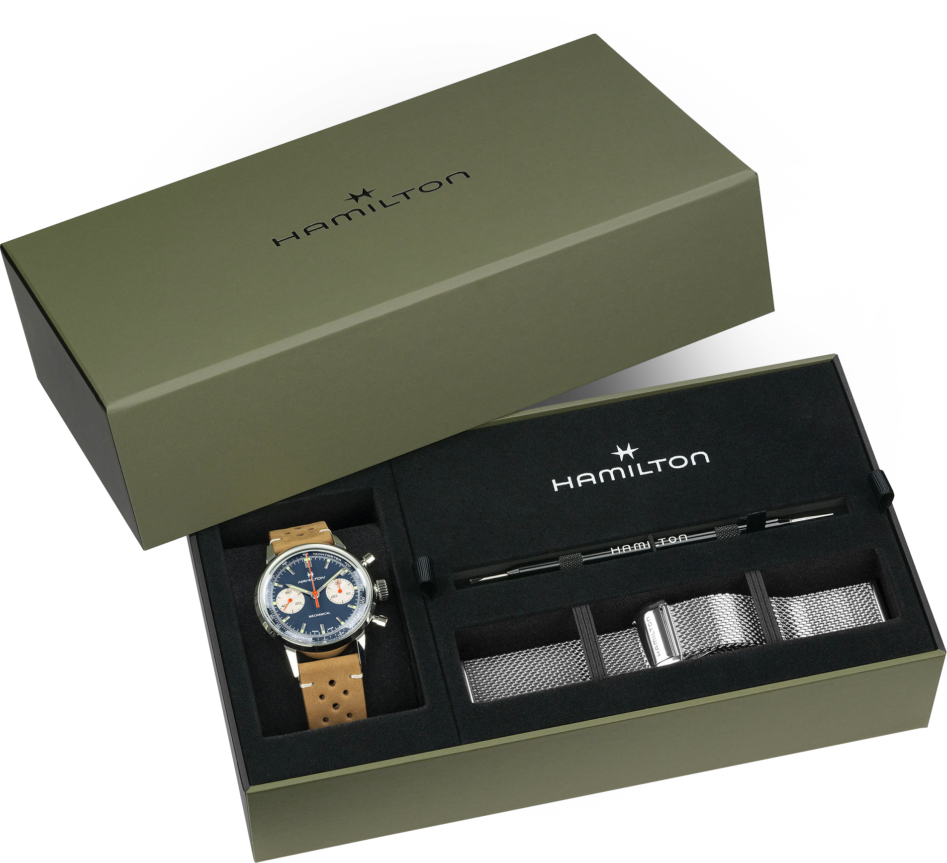 Hamilton American Classic Intra-Matic Chronograph H 40mm Blue Dial Men's Watch H38429541