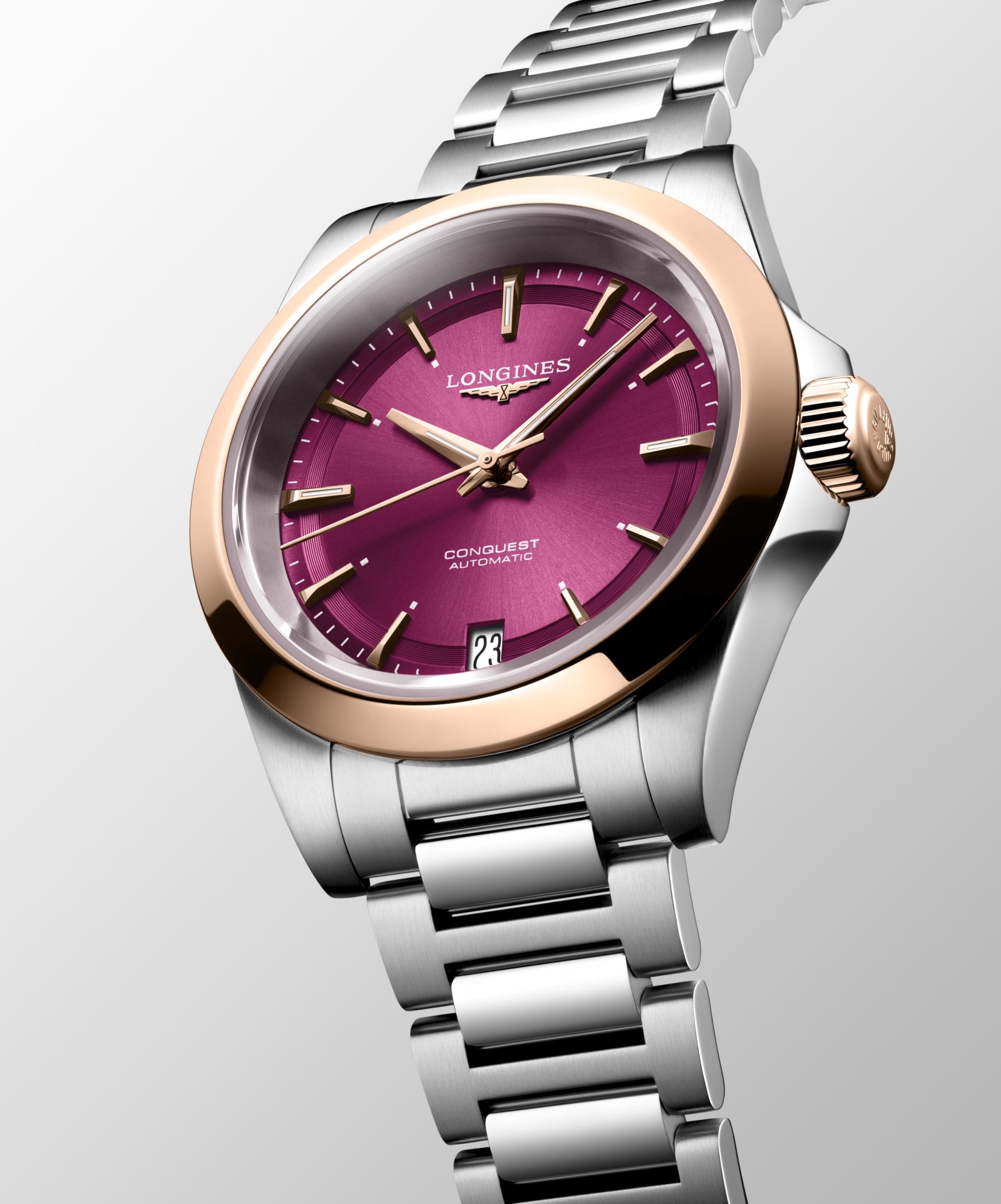 Longines Conquest 34mm Purple Dial Women's Watch L34305986