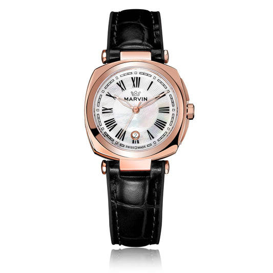 Marvin Malton Cushion 30mm Mother of Pearl Dial Women's Watch M032.52.92.94