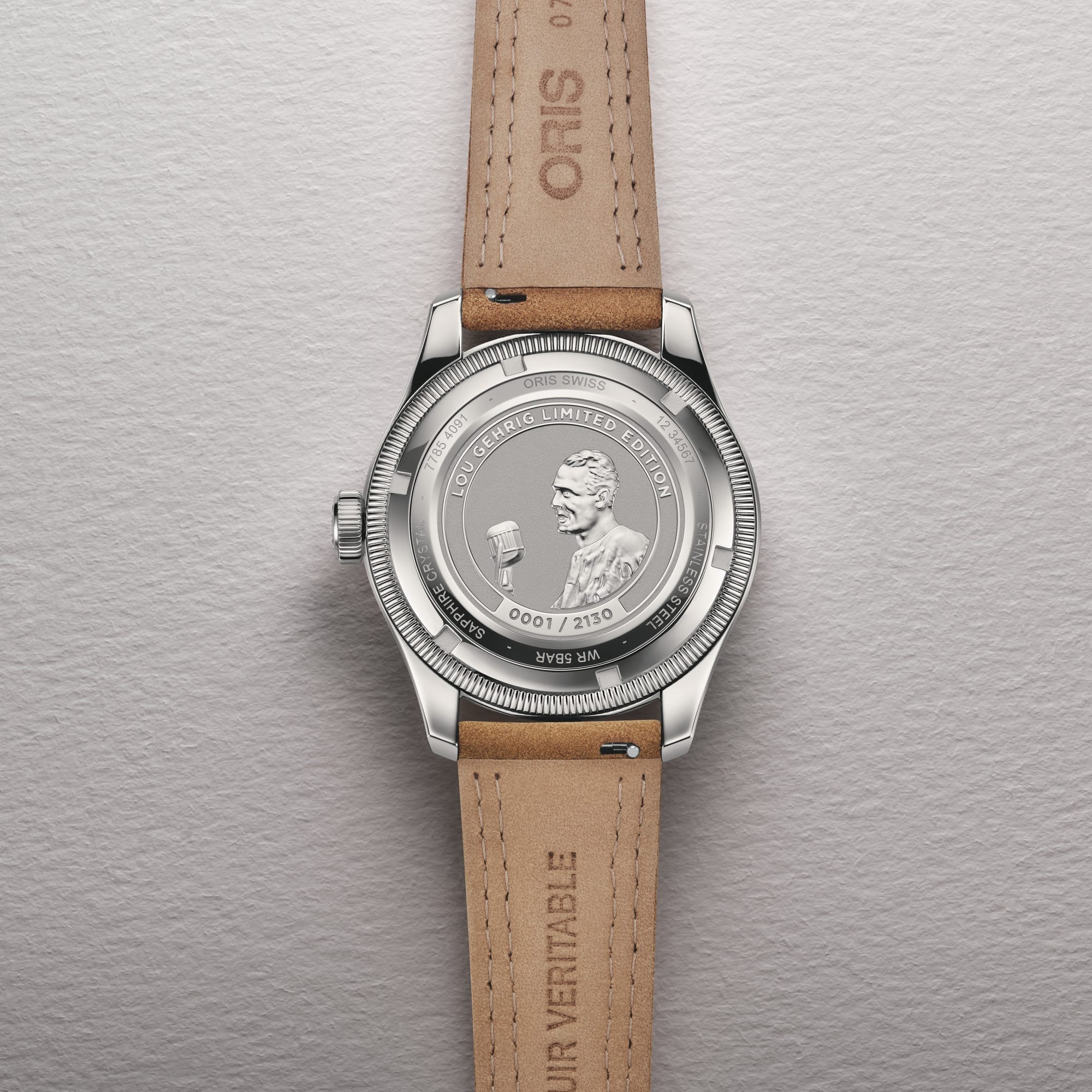 Oris Big Crown Pointer Date Lou Gehrig Limited Edition 40mm Grey Dial Men's Watch 01 754 7785 4091-Set
