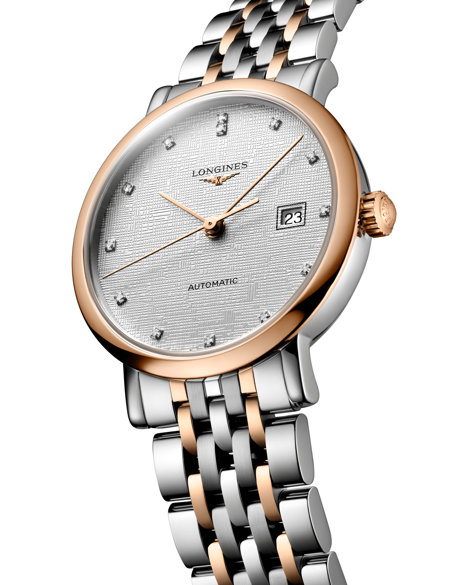 Longines Elegant Collection 29mm Striped Silver Dial Women's Watch L4.310.5.79.7